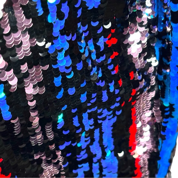 DRESS THE POPULATION LOLAMULTI SEQUIN BRUSH STROKE LONG SLEEVE MINI SHEATH DRESS - Picture 13 of 17